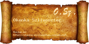 Okenka Szilveszter névjegykártya
